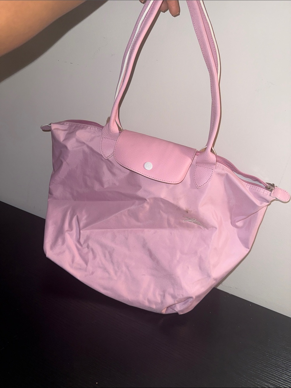 Longchamp medium pink bag